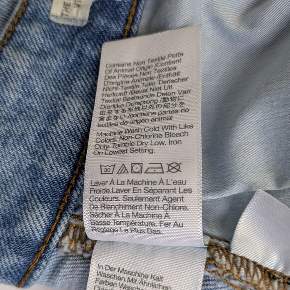 Madewell Curvy Perfect Vintage Crop Ripped High-Rise Straight Jeans 26P Petite - Picture 12 of 13